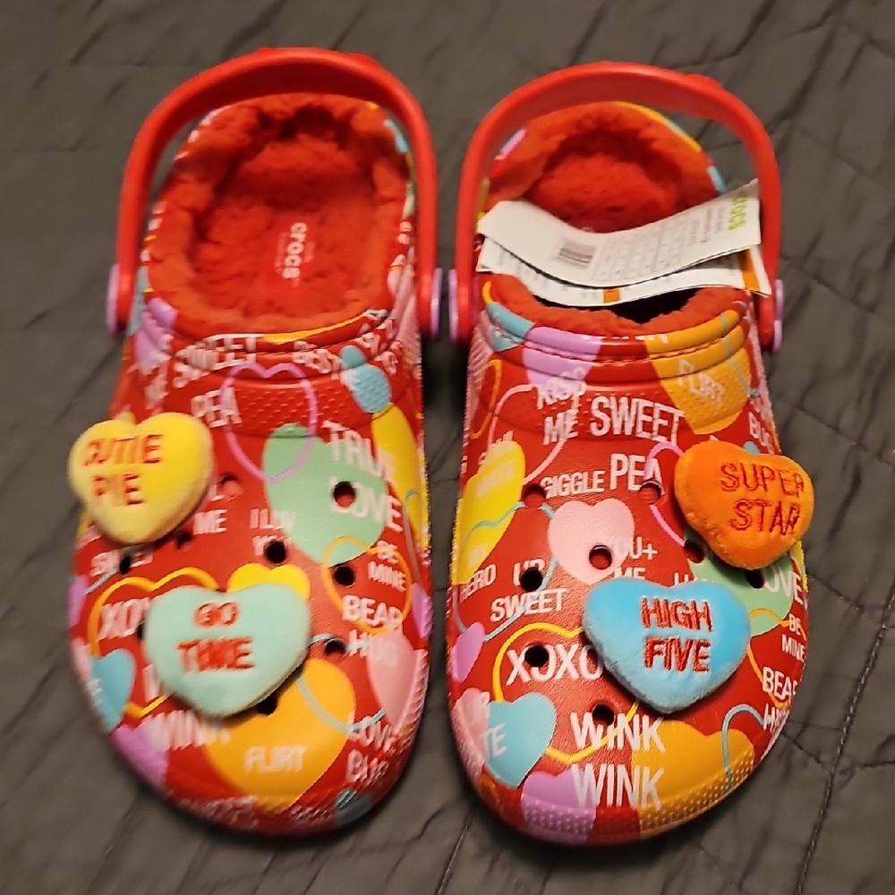 CROCS Kids' Valentine's Day "Sweethearts" Cogs - Red and Multicolor